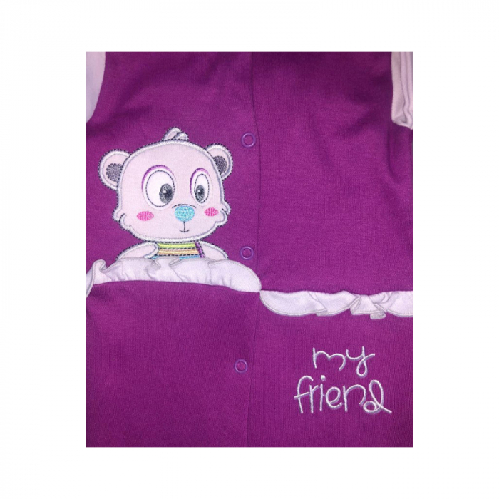Salopeta cu maneca lunga pentru fete Koala Puszek 2837MV, Mov [2]