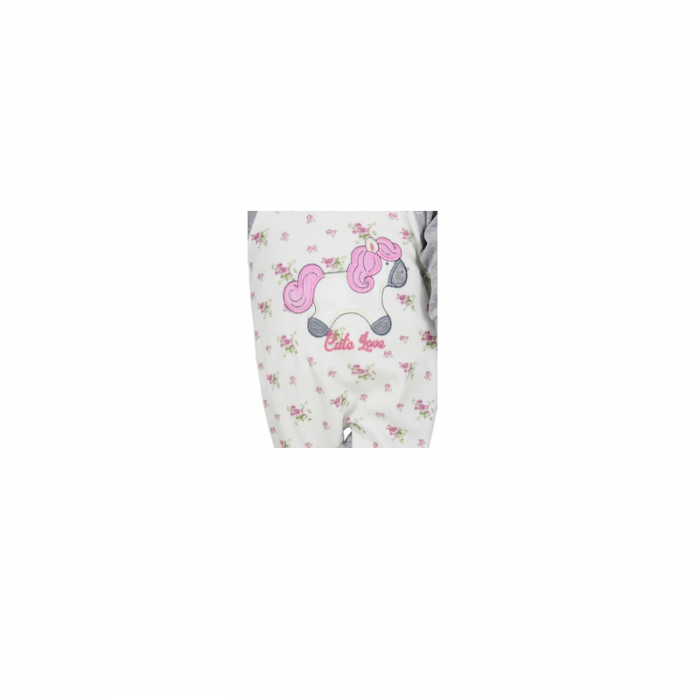 Salopeta cu maneca lunga pentru fete Koala Zabawka 05-325G1-74-cm, Gri [2]