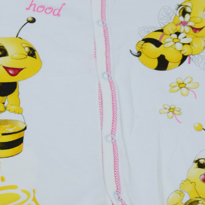Salopeta cu maneca lunga pentru fete Mini Junior 110822-E, Alb [3]