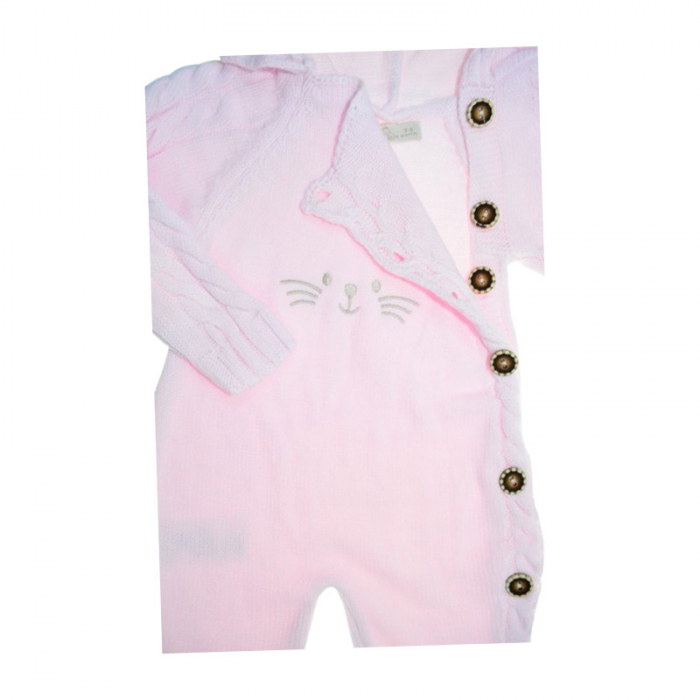 Salopeta cu maneca lunga, pentru fete, Mini Junior 1129R, Roz [4]