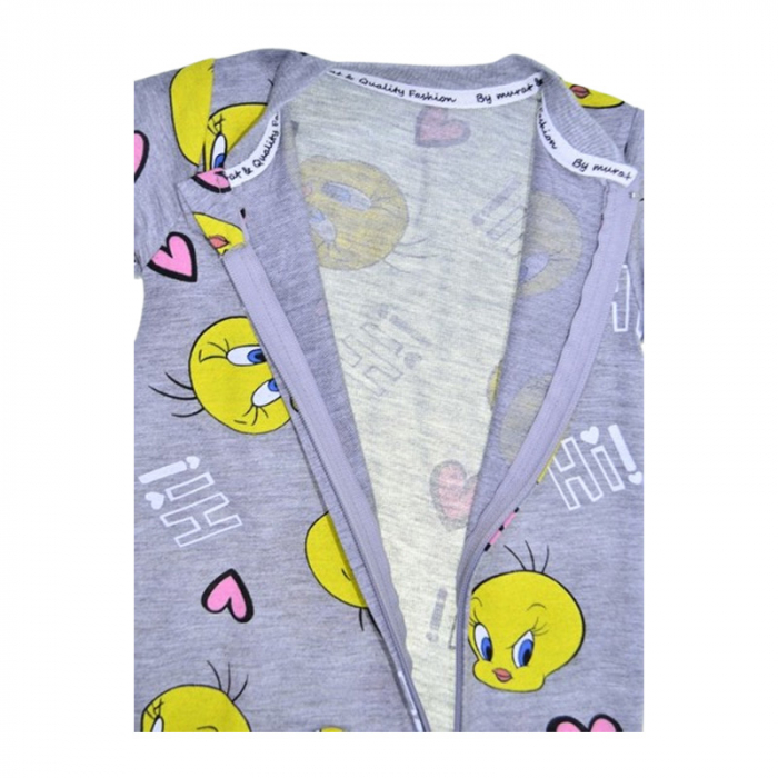 Salopeta cu maneca lunga, pentru fete, Mini Junior 8588G, Gri [3]