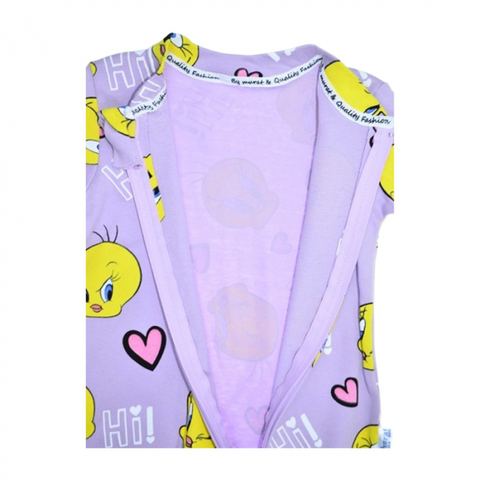 Salopeta cu maneca lunga, pentru fete, Mini Junior 8588M, Mov [2]