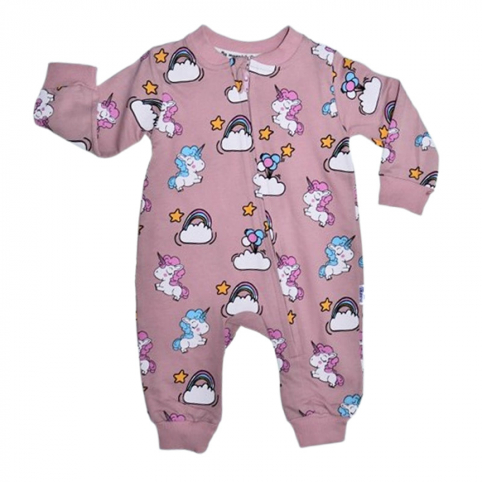 Salopeta cu maneca lunga, pentru fete, Mini Junior 8604M, Mov [1]