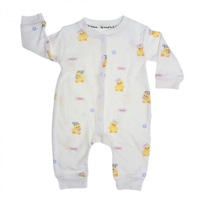 Salopeta cu maneca lunga, pentru fete, Mini Junior 9121A, Alb [1]