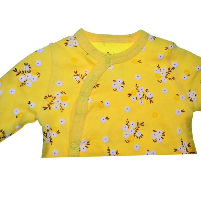 Salopeta cu maneca lunga pentru fete Mini Junior SALMJ-12, Galben [2]