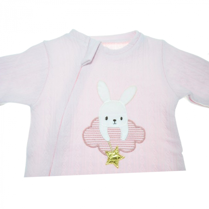 Salopeta cu maneca lunga pentru fete Mini Junior SALMJ-16, Roz [2]
