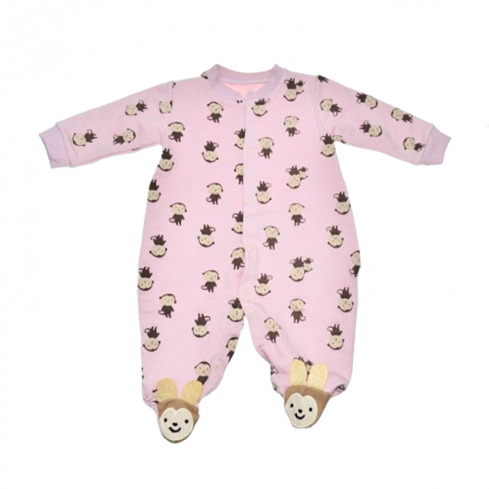Salopeta cu maneca lunga pentru fete Mini Junior SALMJ-17, Roz [1]