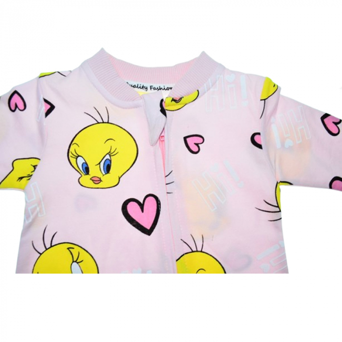 Salopeta cu maneca lunga pentru fete Mini Junior SALMJ-33, Roz [2]