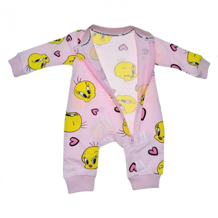 Salopeta cu maneca lunga pentru fete Mini Junior SALMJ-33, Roz [4]