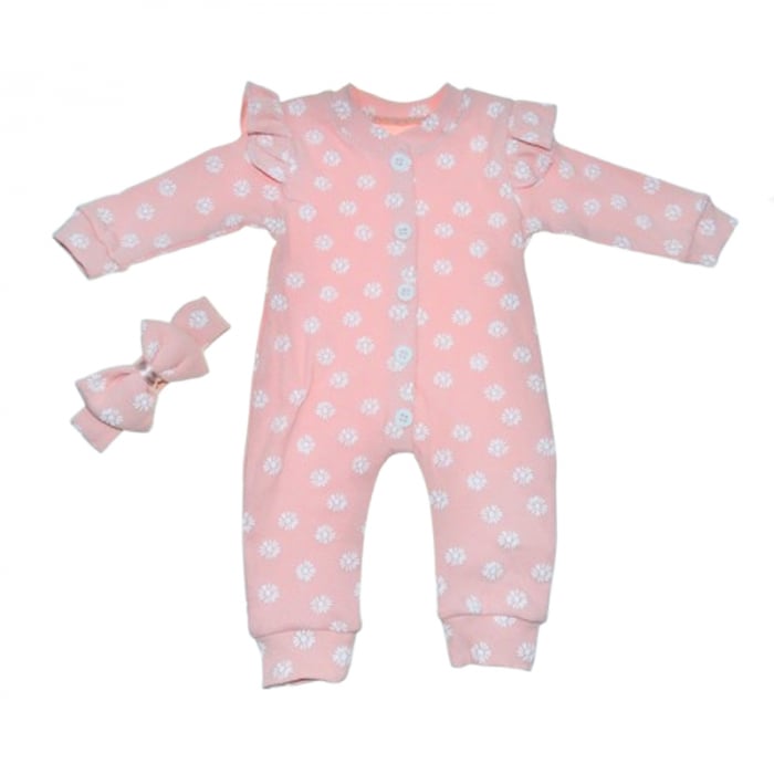 Set doua piese salopeta si bentita pentru fete Mini Junior SALMJ-39, Roz [1]