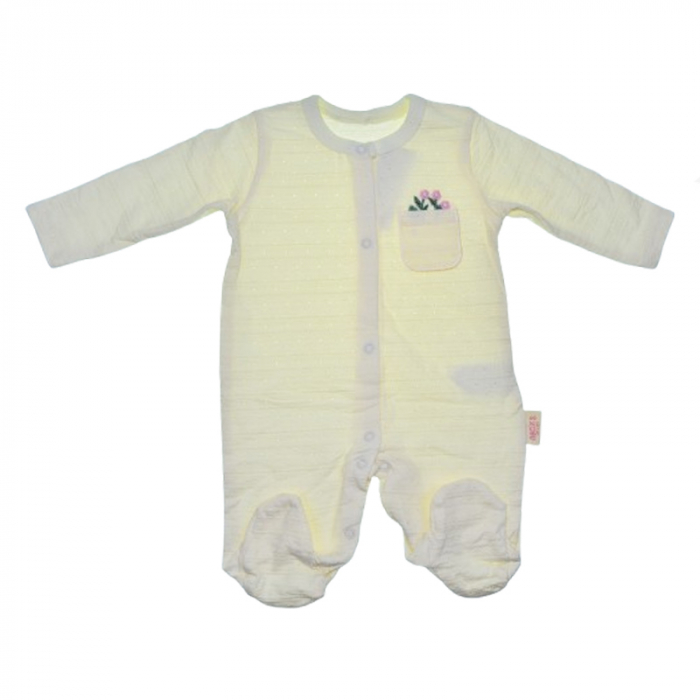 Salopeta cu maneca lunga pentru fete Mini Junior SALMJ-5, Galben [1]