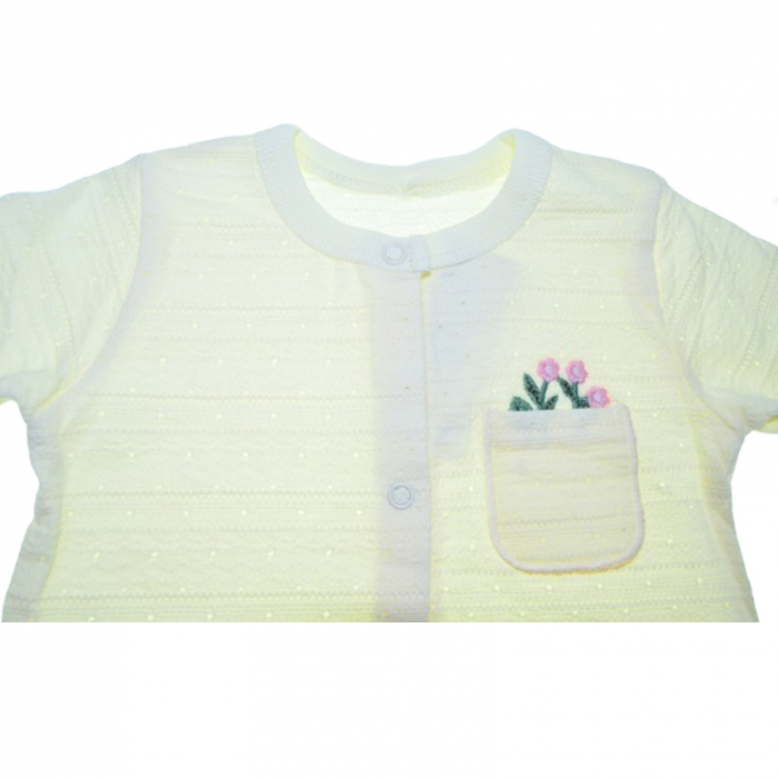 Salopeta cu maneca lunga pentru fete Mini Junior SALMJ-5, Galben [2]