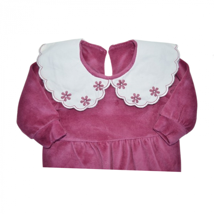 Salopeta cu maneca lunga pentru fete Mini Junior SLP-3901, Fucsia [2]