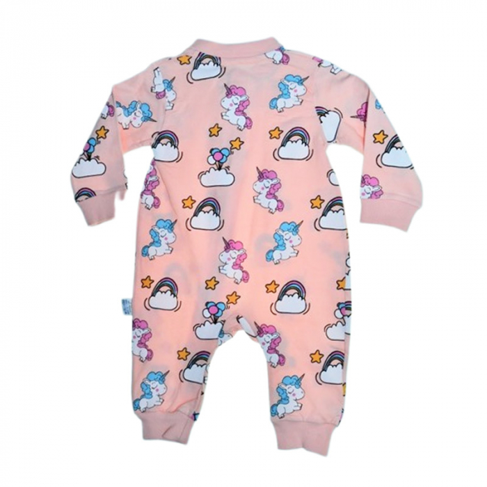 Salopeta cu maneca lunga, pentru fete, Mini Junior 8604C, Coral [3]