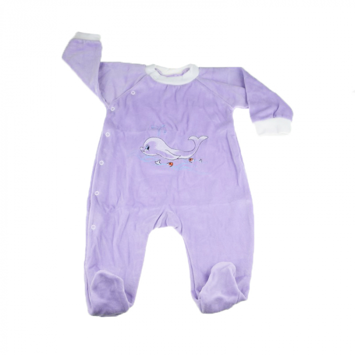Salopeta cu maneca lunga pentru fete Pifou Model 16 SPCP-9-68-cm, Mov [1]