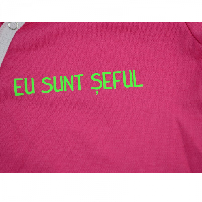 Salopeta cu maneca lunga pentru fete Pifou Model 32 M32-F1-62, Fucsia [3]