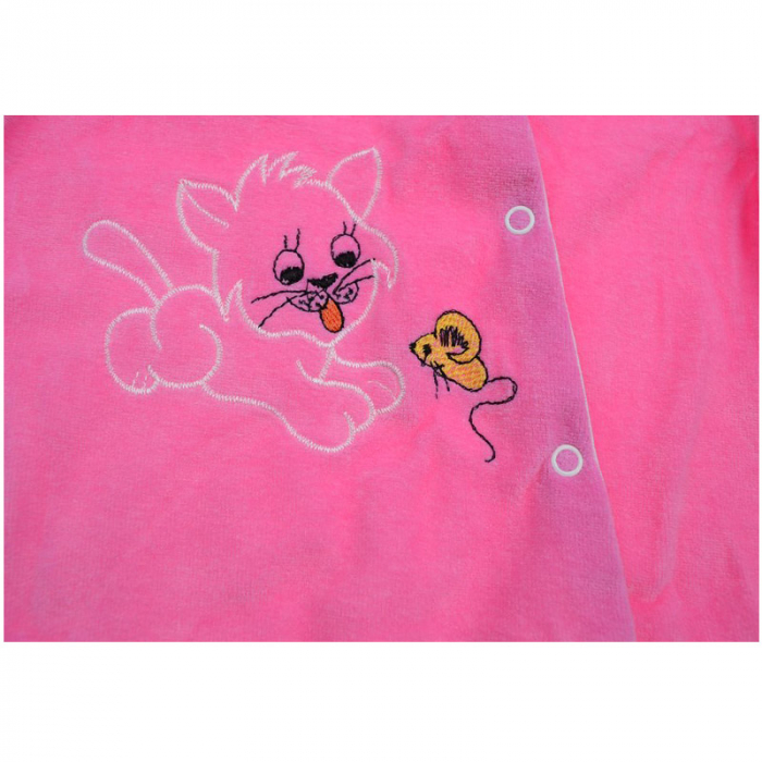 Salopeta cu maneca lunga pentru fete Pifou SALRZ-2-62-cm, Roz [2]
