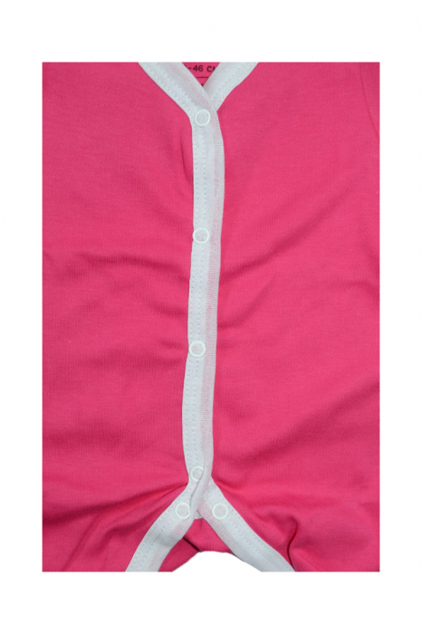Salopeta cu maneca lunga si caciula fete Pifou Model Model 27F-46, Fucsia [2]