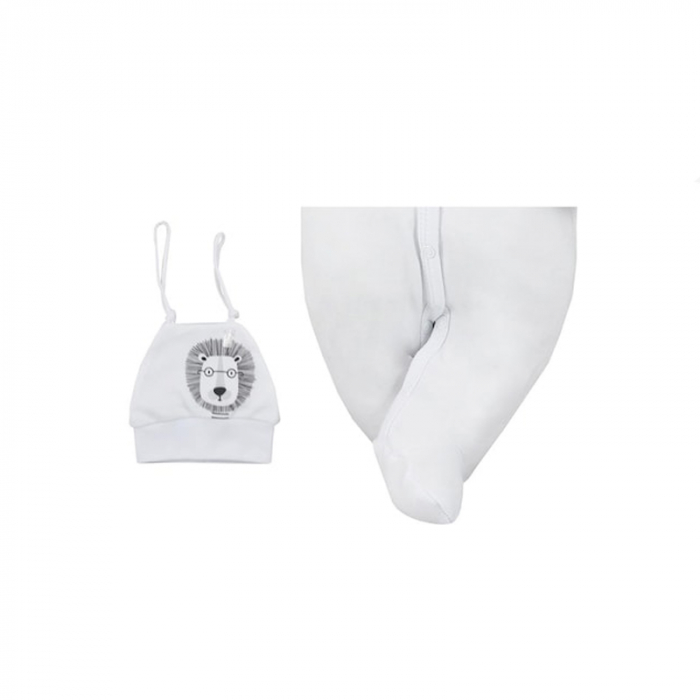Salopeta cu maneca lunga si caciula pentru bebelusi Simba Koala 07-474, Multicolor [2]