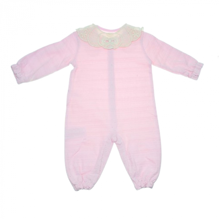 Salopeta cu maneca lunga si guler detasabil pentru fete Mini Junior SALMJ-29, Roz [4]
