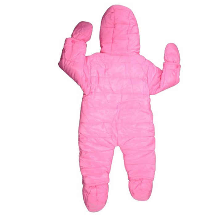 Salopeta de iarna cu botosei si manusi detasabile Happy House pentru fete FOFO-206F, Fucsia [2]