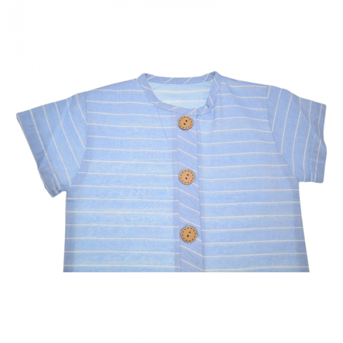 Salopeta de vara, cu dungi, pentru baieti, Mini Junior SLPMJ0505-2, Albastru [2]