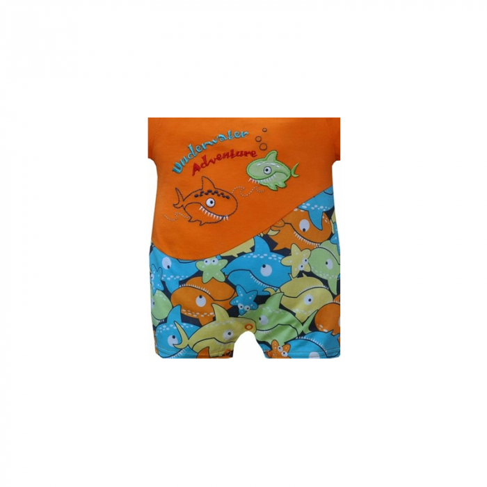 Salopeta de vara pentru baieti Koala Nemo 03-683P_62 cm, Portocaliu [2]