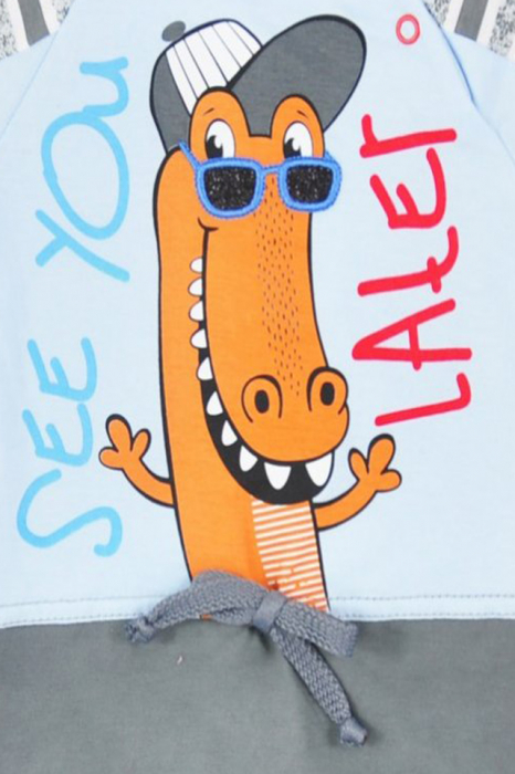 Salopeta de vara pentru baieti Koala Aligator 05-966-1-62-cm, Gri [3]