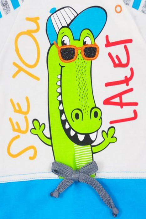 Salopeta de vara pentru baieti Koala Aligator 05-966-2-62-cm, Albastru [3]