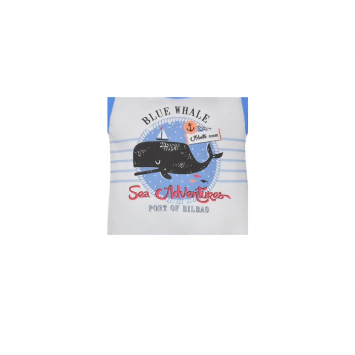 Salopeta de vara pentru baieti Koala Moby Dick 04-972AA1-62-cm, Alb [2]