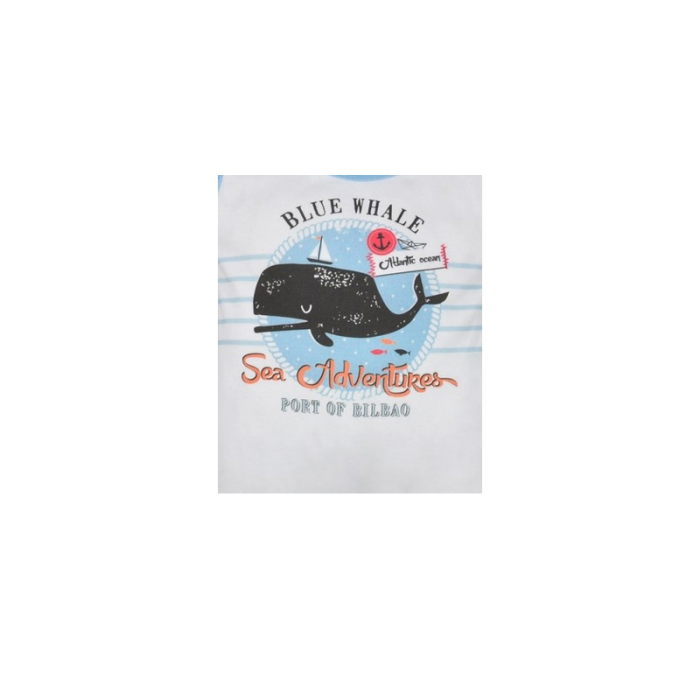 Salopeta de vara pentru baieti Koala Moby Dick 04-972AAD1_62 cm, Alb [2]