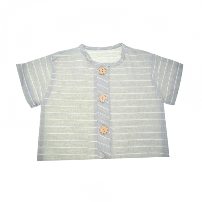 Salopeta de vara, cu dungi, pentru baieti, Mini Junior SLPMJ0505, Verde [3]