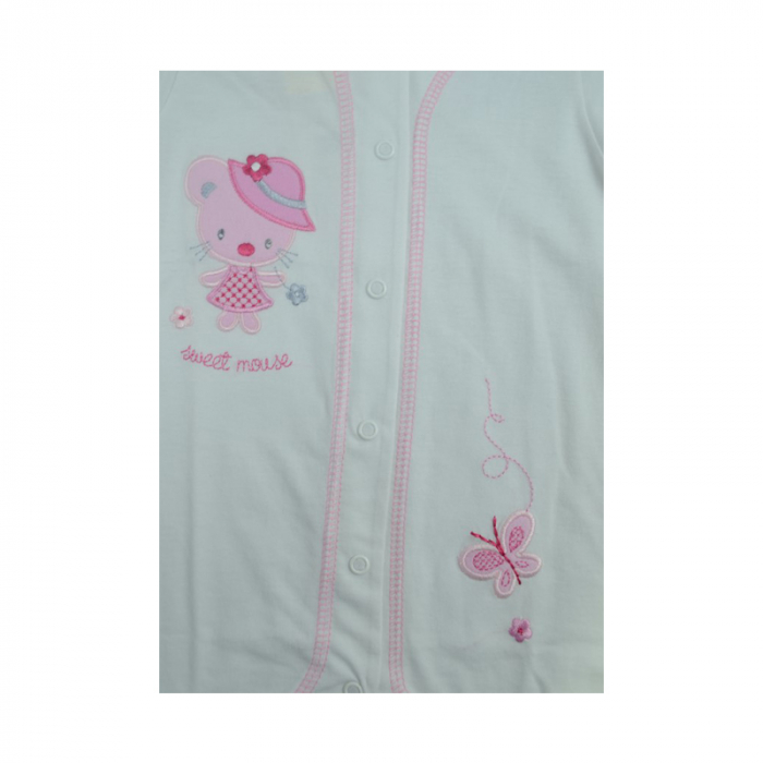 Salopeta de vara pentru fete Koala 02-767A-74-cm, Alb [3]