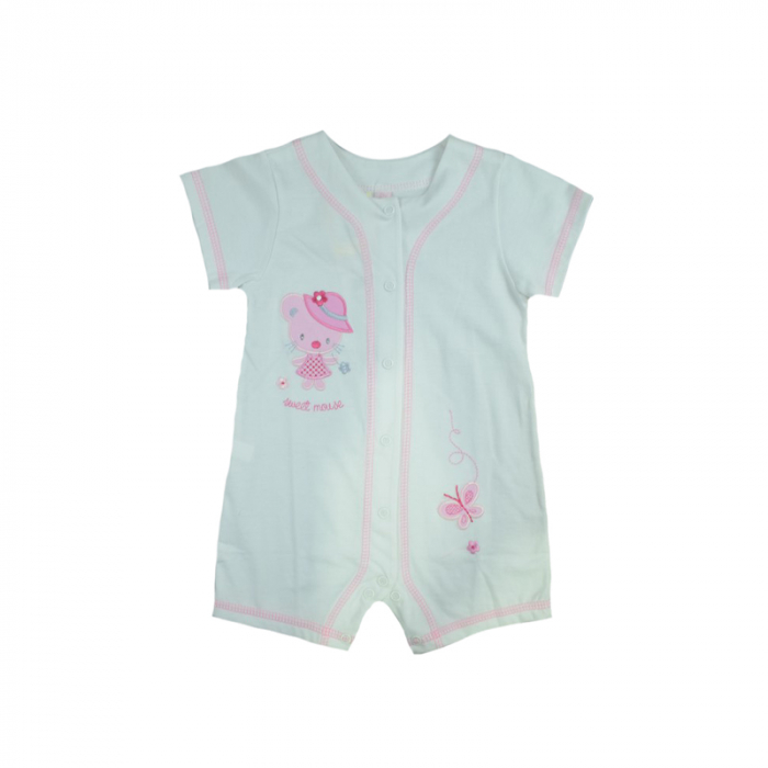 Salopeta de vara pentru fete Koala 02-767A-74-cm, Alb [1]