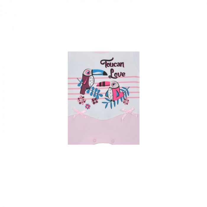Salopeta de vara pentru fete Koala Tukan 04-954AR1_68 cm, Alb [2]