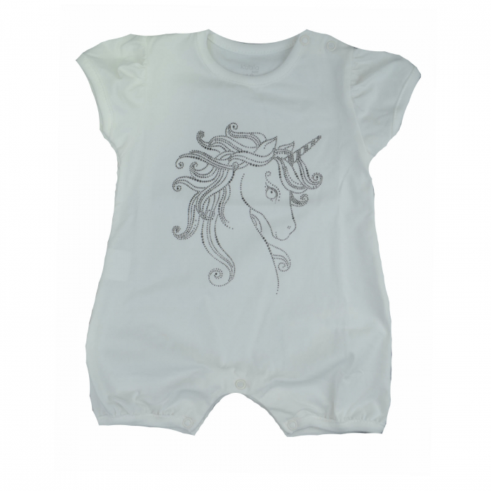 Salopeta de vara pentru fete Koala Unicorn 08-557A_62 cm, Alb [1]