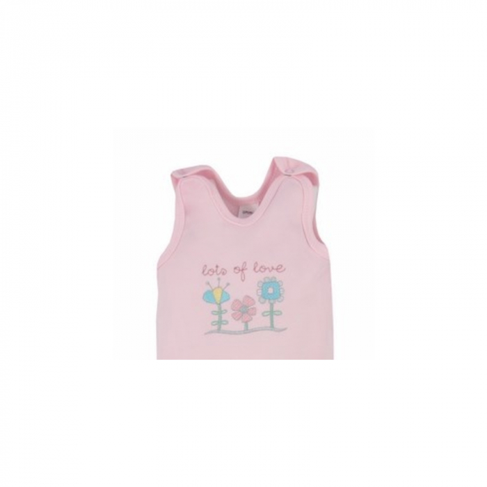 Salopeta fara maneci pentru fete Koala Flower A01-009R1_80 cm, Roz [2]