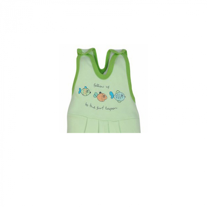Salopeta fara maneci pentru bebelusi KOALA Rybka B01-010V-74-cm, Verde [2]