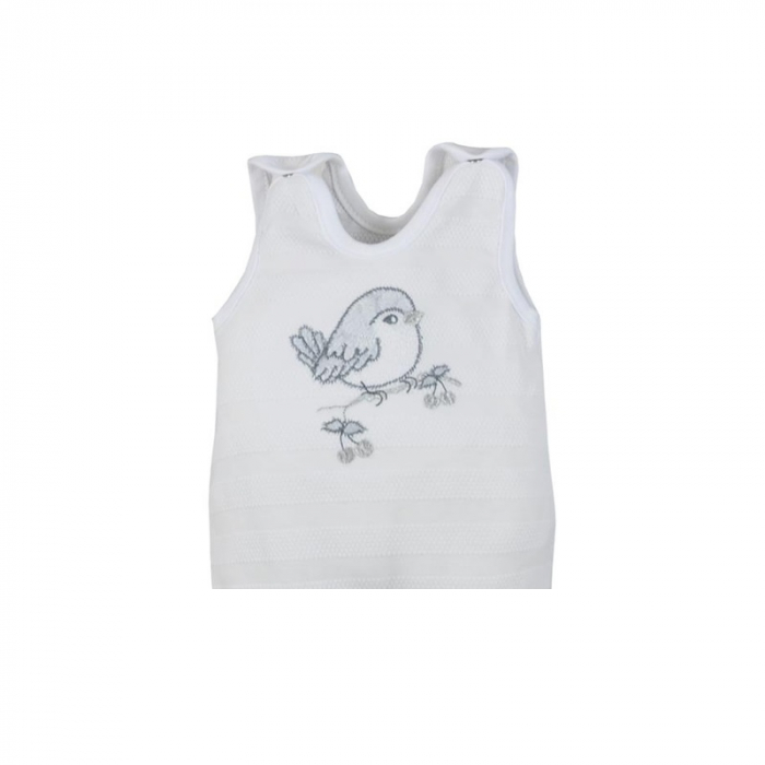 Salopeta fara maneci pentru copii Koala Sikorka 08-300A_62 cm, Alb [2]