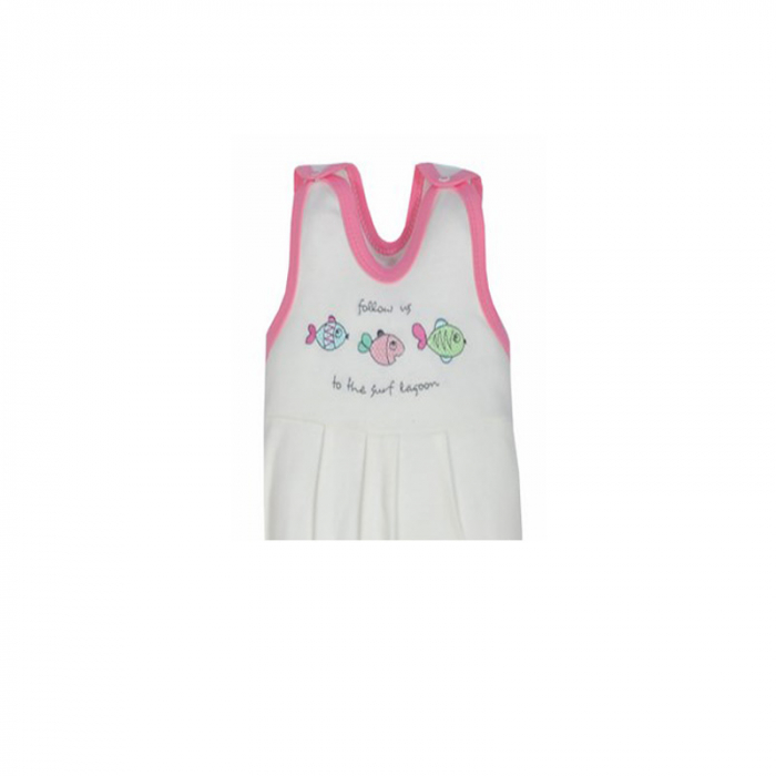 Salopeta fara maneci pentru fete KOALA Rybka B01-010C-74-cm, Crem [2]