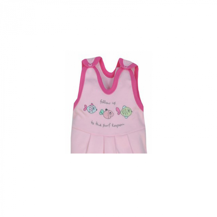Salopeta fara maneci pentru bebelusi KOALA Rybka B01-010R-74-cm, Roz [2]