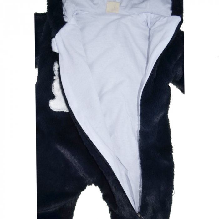 Salopeta pufoasa cu gluga pentru bebelusi Mini Junior SLP-2107, Bleumarin [4]
