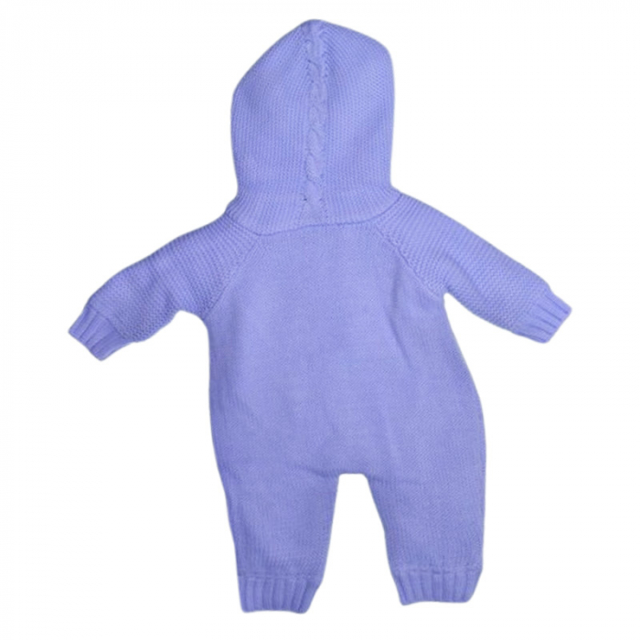 Salopeta pufoasa, cu maneca lunga si gluga, pentru baieti, Mini Junior SLP209A-68, Albastru deschis [3]