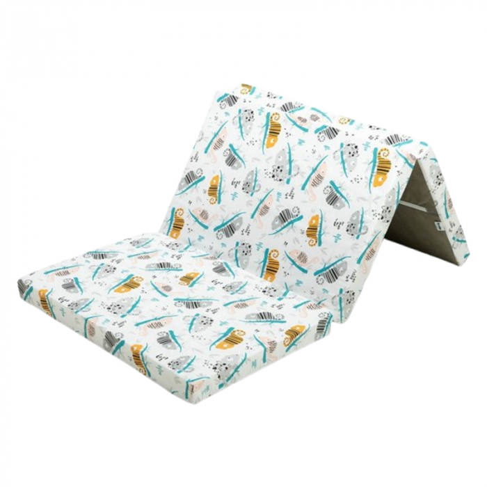 Saltea pliabila de zi cu zi si pentru calatorii 120 x 60 x 5 cm Sensillo 393698, Alb [1]