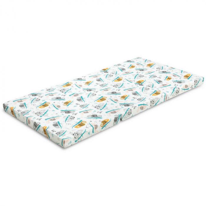 Saltea pliabila de zi cu zi si pentru calatorii 120 x 60 x 5 cm Sensillo 393698, Alb [3]