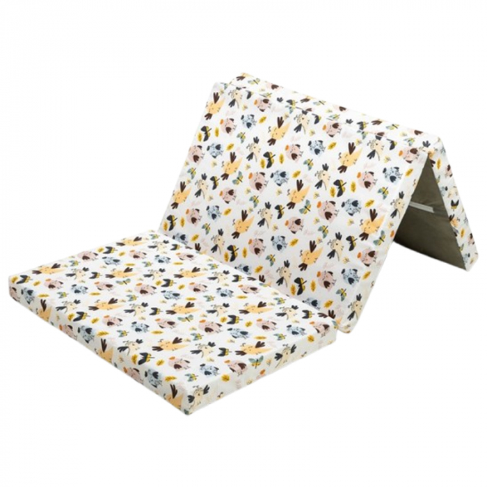 Saltea pliabila de zi cu zi si pentru calatorii 120 x 60 x 5 cm Sensillo 393674, Alb [1]