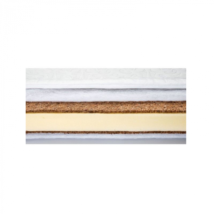 Saltea Sensillo Classic Cocos-Spuma-Cocos 120 x 60 x 8 cm CCSC1A, Alb [2]