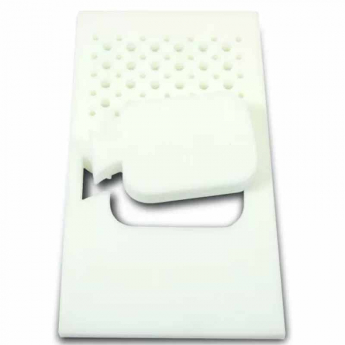 Set 3 piese saltea care calmeaza simptomele colicilor cu o sticla de apa fierbinte si baveta 38 x 26 cm BabyMatex 030199, Alb [7]