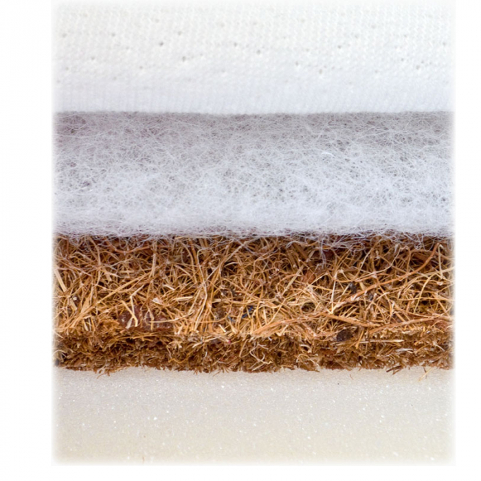 Saltea Sensillo Luxe Cocos-Spuma-Cocos cu Aloe Vera 120 x 60 x 11 cm 523702, Alb [2]