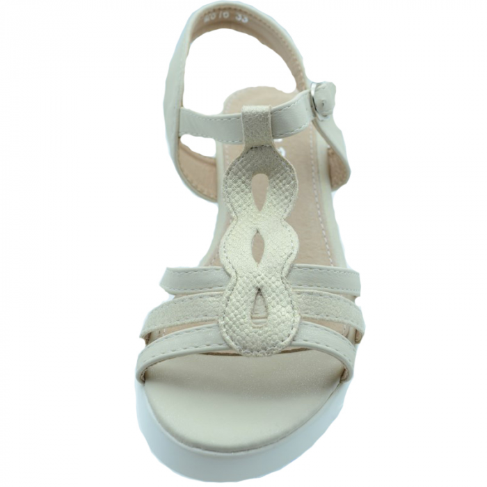 Sandale cu platforma fete MRS M816B, Bej [3]